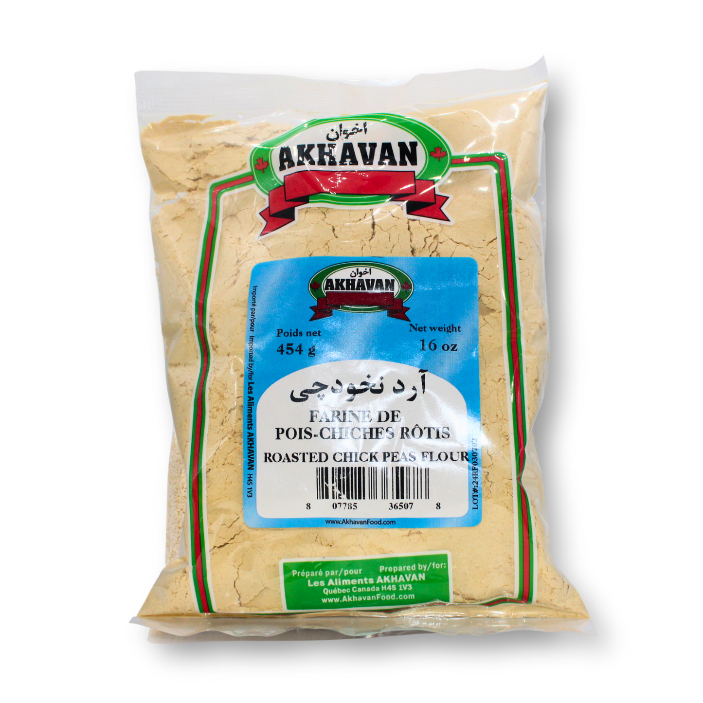 Akhavan Roasted Chick Pea Flour 454g