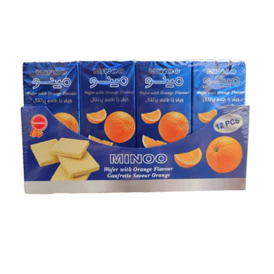 Minoo Wafer with Orange Flavour (Pack of 12)