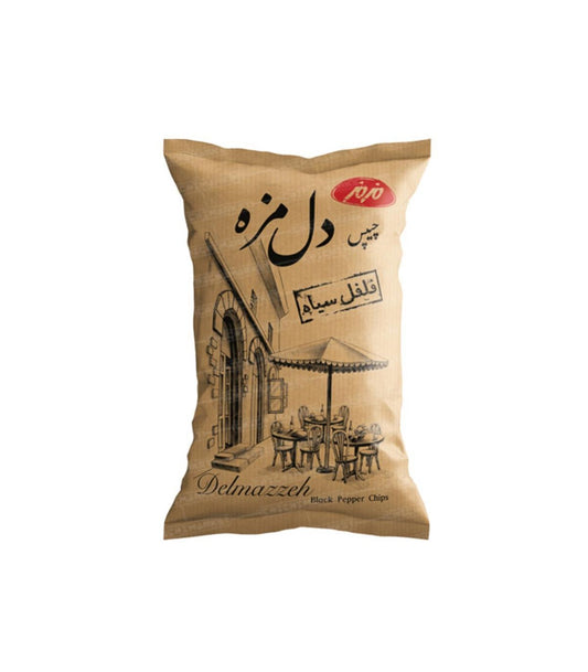 Del Maze Potato Chips Black Pepper 90g