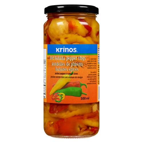Krinos Hot Banana Pepper 500ml