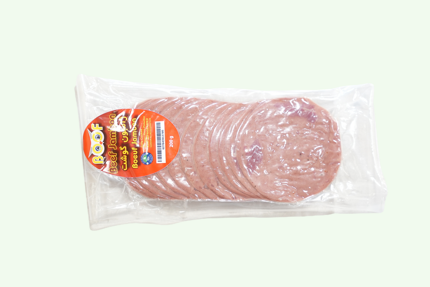 ژامبون گوشت گاو ورقه‌ای ۲۰۰ گرم