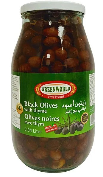 Green World Black Olives Zatar 2.84L