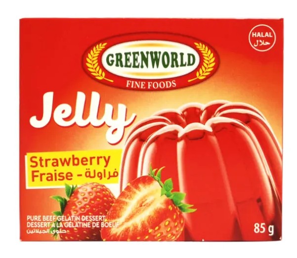 گرین ورلد -- توت فرنگی ژله ای ۸۵ گرم