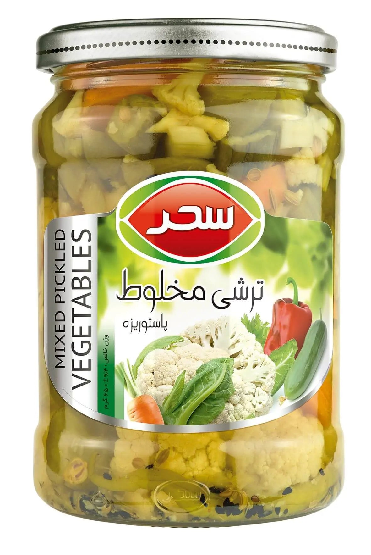 ترشی مخلوط سبزیجات ۶۵۰ گرمی