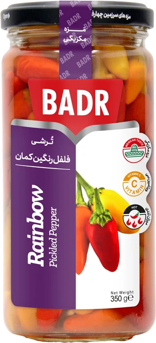 ترشی فلفل رنگین کمانی ۳۵۰ گرمی