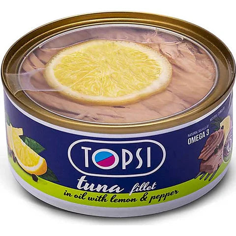 ماهی تن در روغن با لیمو و فلفل