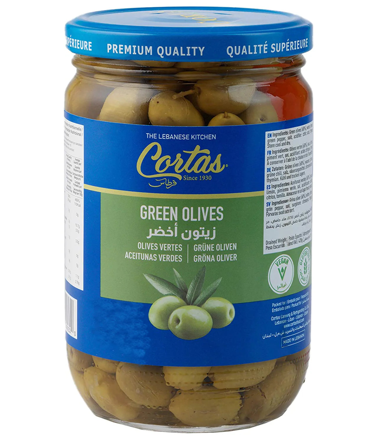 Cortas Green Olives 1000g