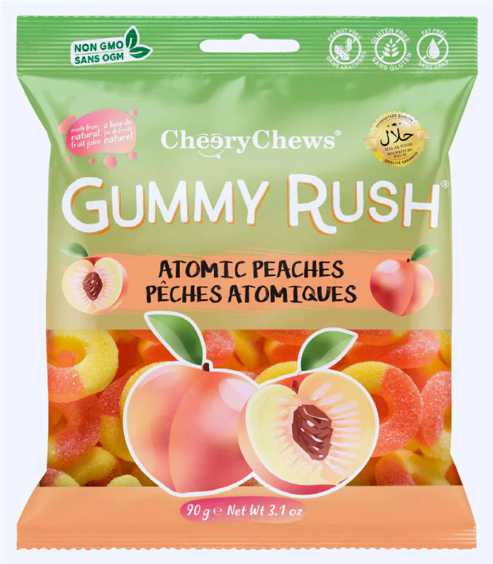 Gummy Rush Atomic Peaches 175g