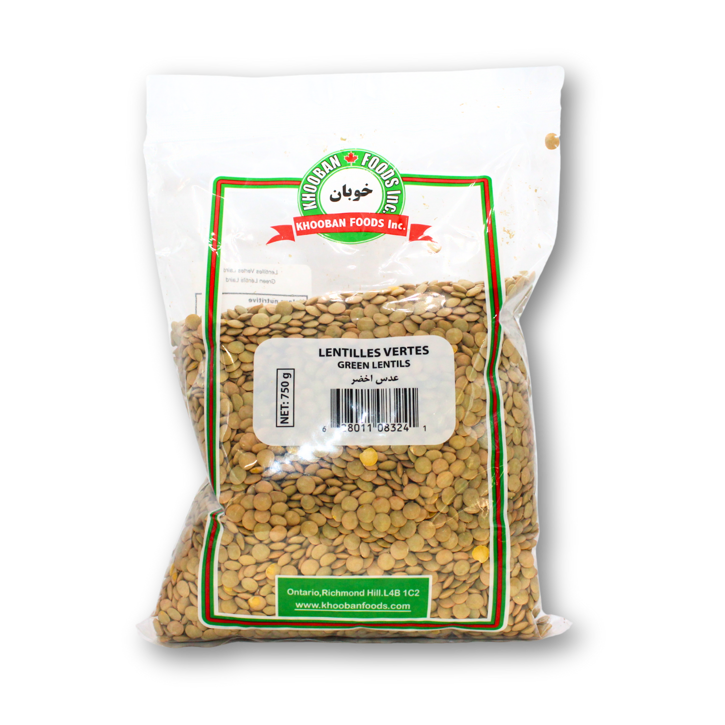 Khooban Green Lentils 750g