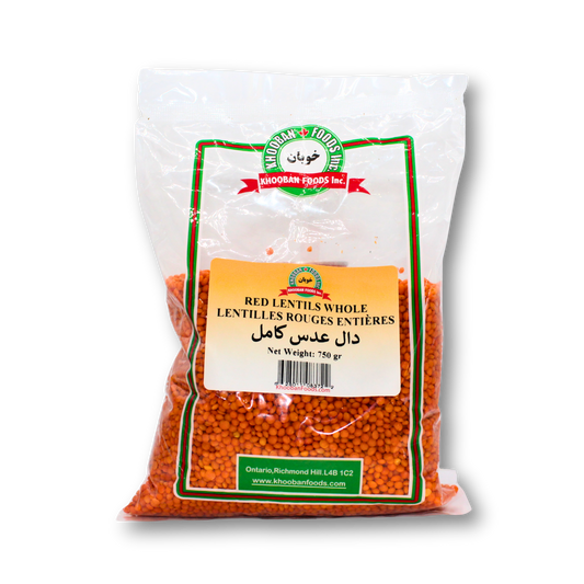 Khooban Red Lentil Whole 750g